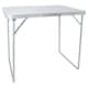 image 1 of Harbour Housewares Folding Metal Camping Table - 80cm x 60cm - White | White | White
