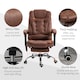 image 8 of Vinsetto Office Chair with 6 Point Massage and Back Heat, Microfiber Desk Chair with Footrest Adjustable Height and Swivel Wheels, Back Reclining, Brown
