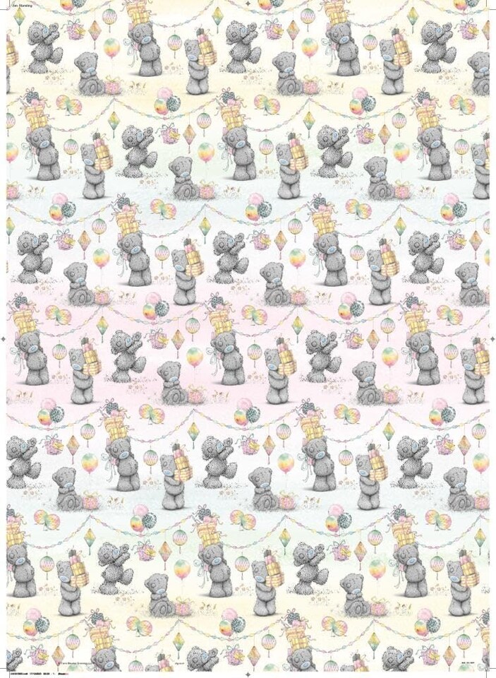 image 1 of Me to You Birthday Gift Wrap 2 Paper and 2 Gift Tag