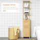 image 5 of kleankin Bathroom Floor Cabinet Narrow Tallboy w/ 3 Shelves Cupboard Natural