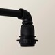 image 5 of ValueLights Luiggi Black 3 Way Bar Pipework Ceiling Light | Black