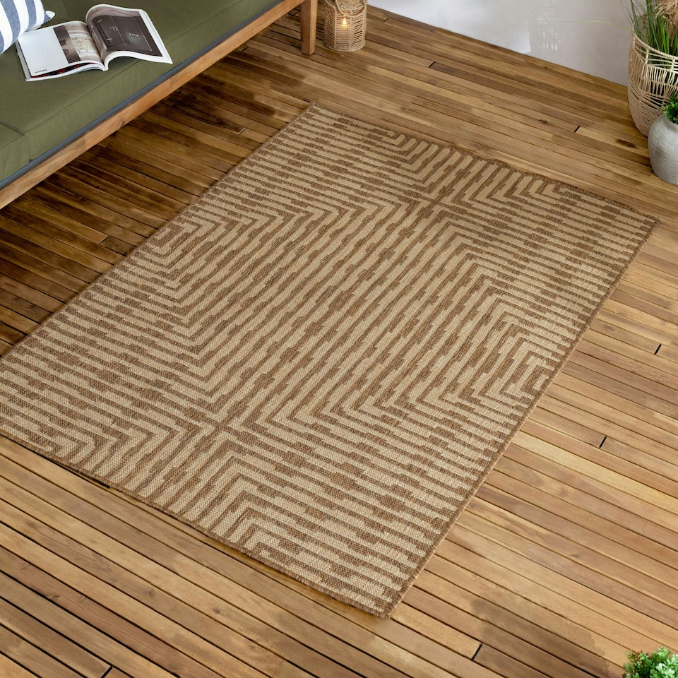 image 1 of Yard Sandown Jute Effect Natural Indoor/Outdoor Rug Brown | 140 cm x 200 cm