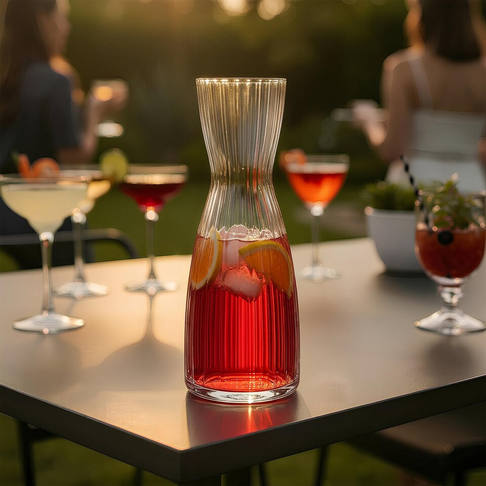 image 1 of Argon Tableware Hoxton Optic Crystal Carafe - 1.1L | Clear | Clear | 1