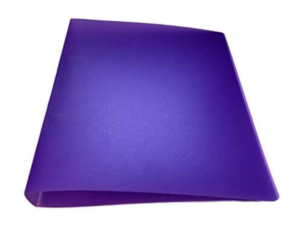 image 1 of Pack of 10 A5 Slim Purple Translucent Ringbinders by Janrax