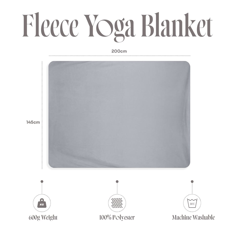 image 1 of Myga Fleece Yoga Blanket - Stone | Grey