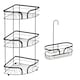 image 1 of Showerdrape Dante Black Corner Caddy and Mini Shower Caddy | Black | 1