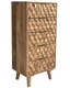 image 4 of Geometric 5 Drawer Tall Chest - Mango Wood - L40 x W55 x H118 cm - Mango Light Finish