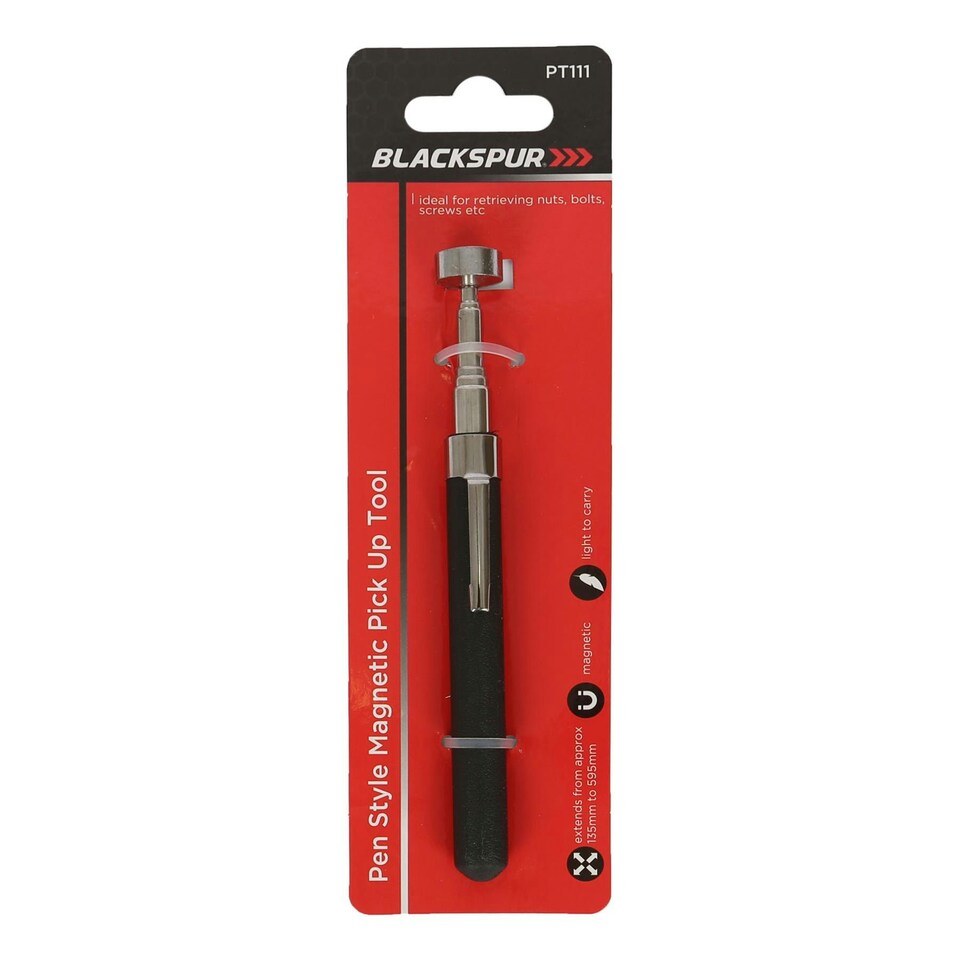 image 1 of Blackspur Telescopic Magnetic Pick Up Tool - Black