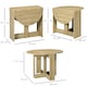 image 3 of HOMCOM Folding Dining Table Foldable Drop Leaf Dinner Table for Kitchen Oak