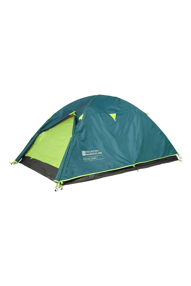 image 1 of Mountain Warehouse 2 Man Camping Tent Lightweight Water Resistant 2 Person | Blue | Teal | One Size