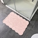 image 4 of Gracie Floral Jacquard Scalloped Bath Mat