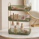 image 10 of ilus Makeup Organiser Modern Minimalist 3-Tier Cosmetic Storage Rack Beauty | Green | Green