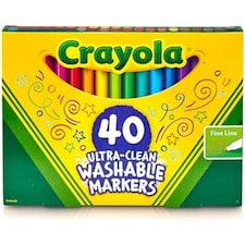 Crayola Ultra Clean Fine Line Markers 40 Count