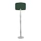 image 3 of ValueLights Victoria Grey Wood Floor Lamp Green Shade | Grey | Green