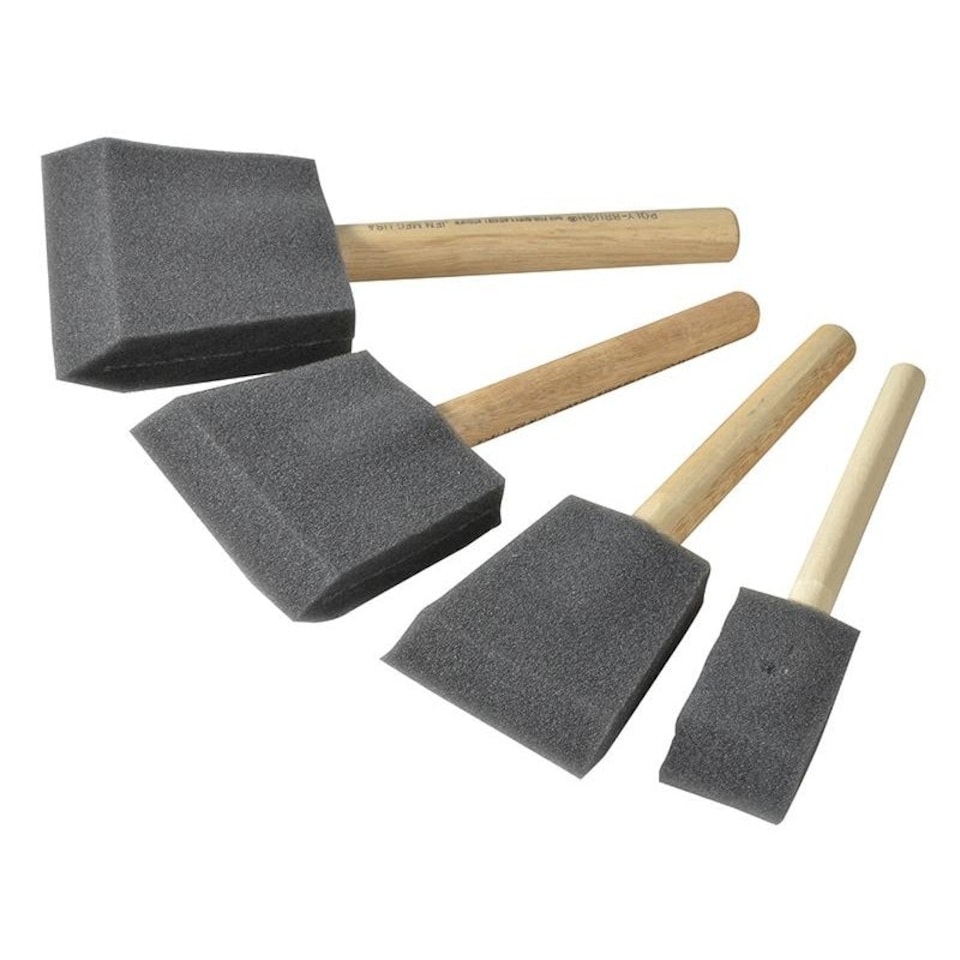 Rustins Foam Brush Set, 4 Piece - Multi Colour - One Size
