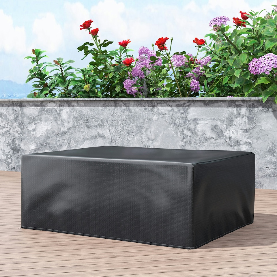 image 1 of Outsunny 235x190x90cm Large Patio Set Outdoor Garden Furniture Cover Black