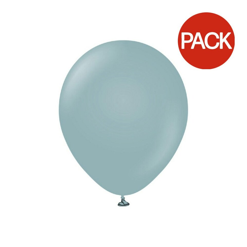 Kalisan Latex Retro Balloons (Pack of 100) - Storm - One Size