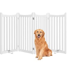 Yaheetech 4-Panel Pet Puppy Fence with Two Support Feet, 50 × 90.5 cm | White | Not provided