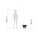 image 5 of Tramontina Egipcio Polyethylene Planter (39cm high, graphite)