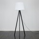 image 1 of ValueLights Modern Black Wood Tripod Design Floor Lamp With White Shade