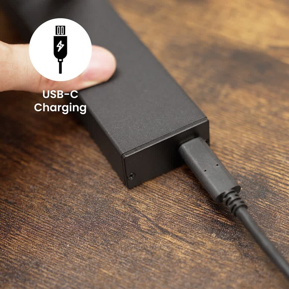 image 1 of ValueLights Ryle Matte Black Wall Light & Integrated Bulb | Black