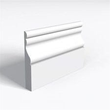 Pack of 20 (Total 20 Units) - Moisture Resistant MDF Primed Cesar Skirting Board & Rebate - 18mm (T) x 119mm (H) x 4200mm (L)