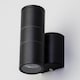 image 4 of BHS Delting Up or Down Outdoor Wall Light, Black