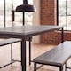 image 7 of Vida Designs Brooklyn 4 Seater Dining Set 3 Piece Table & Bench Set, Grey