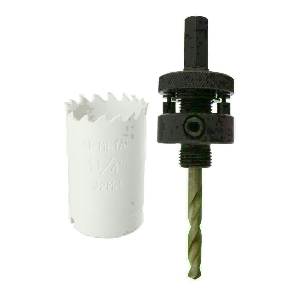 image 1 of 32mm HSS Hole Saw Holesaw Bi-Metal Blade Cutter Drill And Drill Adaptor Arbor