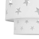 image 6 of First Choice Lighting Pair of White Star Two Tier Light Shades White