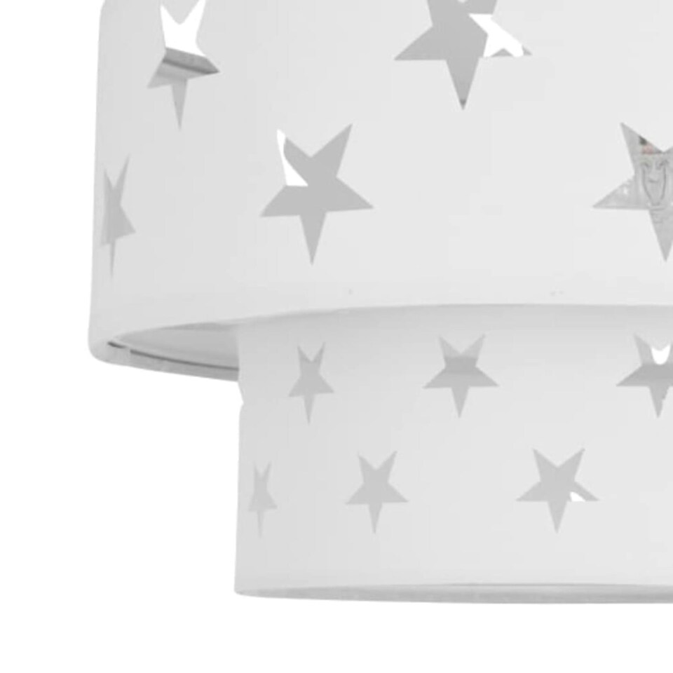 image 1 of First Choice Lighting Pair of White Star Two Tier Light Shades White