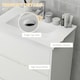 image 6 of kleankin 600mm Bathroom Vanity Unit w/ 1 Tap Hole Basin Drawers Gloss White White | High gloss