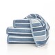 image 2 of Madison Soft BCI Cotton Towels – 100% Cotton, 550 GSM, Highly Absorbent, Yarn-Dyed Striped Design Blue | White | Bath sheet