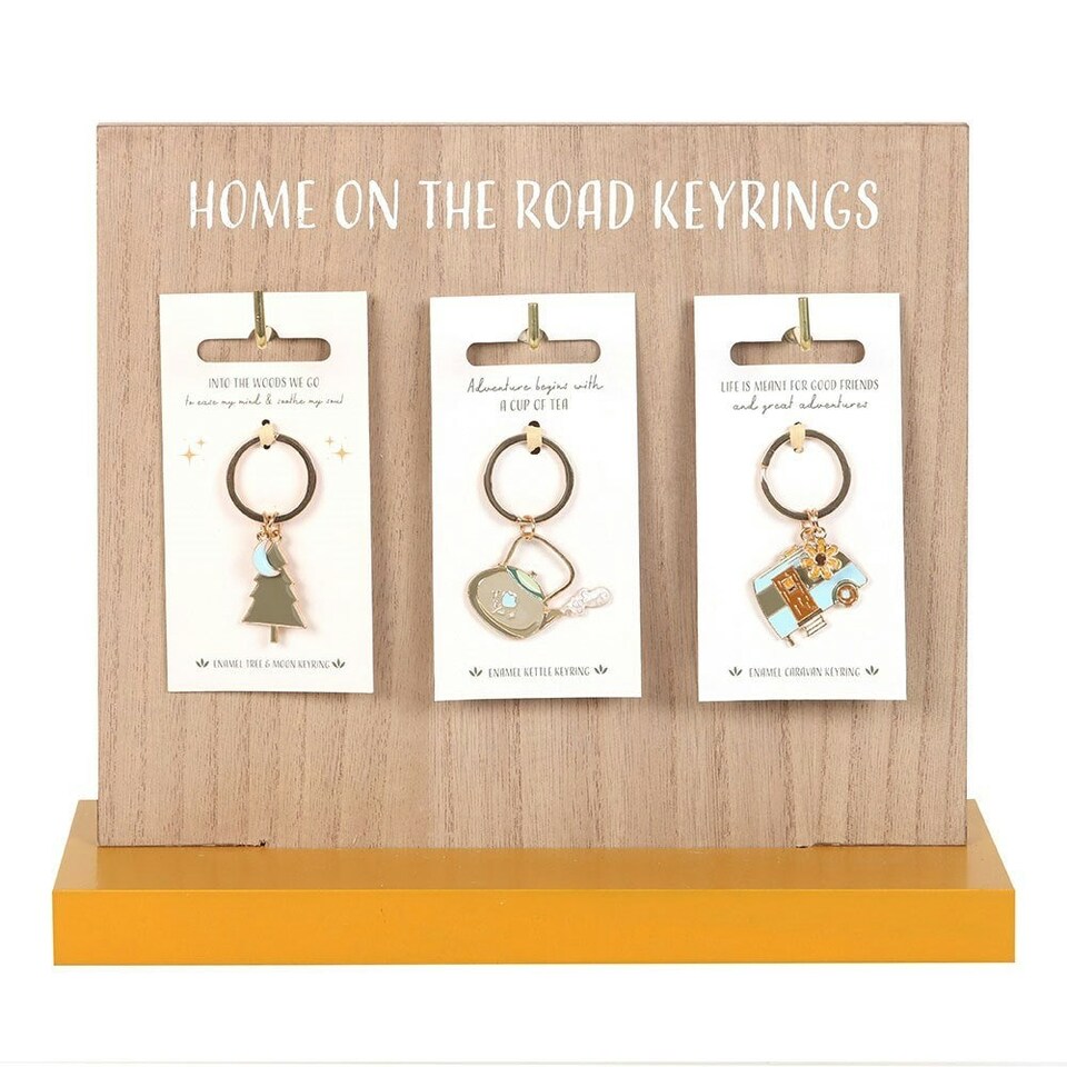image 1 of Something Different Home On The Road Camping Keyring Set (Pack of 24) - Multicoloured - One Size