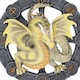 image 3 of Anne Stokes Mabon Resin Dragon Plaque - Yellow/Grey - One Size
