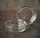 image 5 of Round Glass Classic Ashtray 10.2cm Round for Cigarettes Indoor Outdoor | Clear | Set of 2