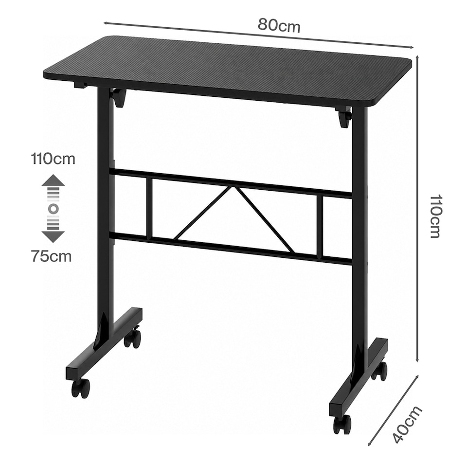 image 1 of Levede Height Adjustable Standing Desk Office Workstation for PC Laptop