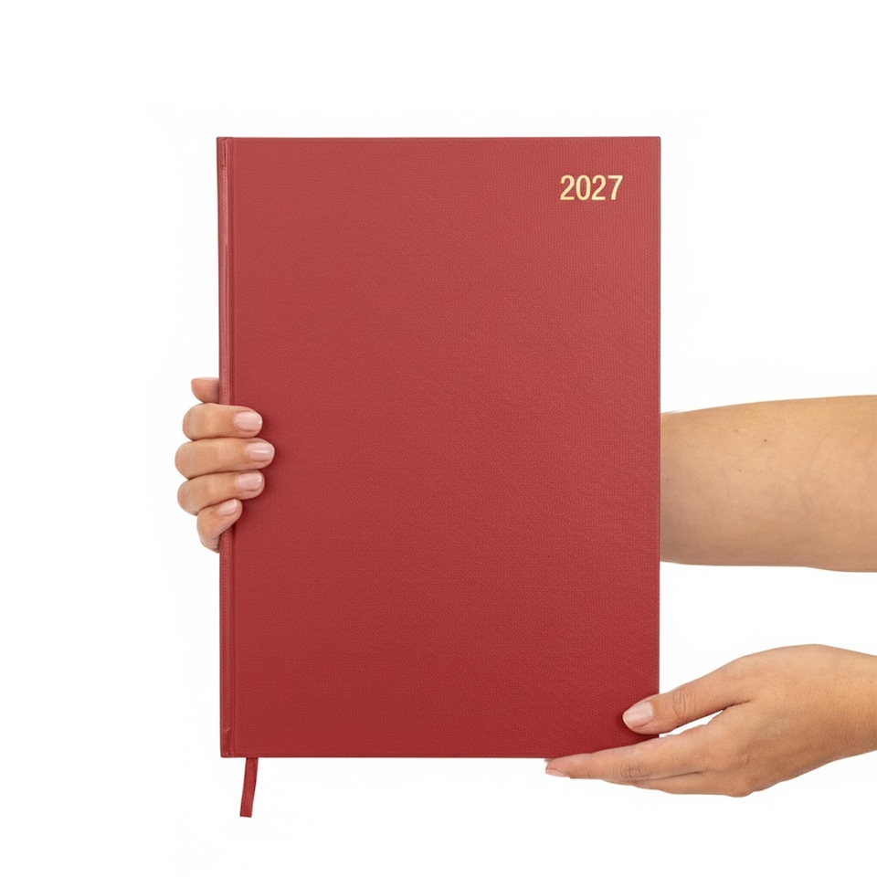 image 1 of evelay 2027 Week to View Diary A4 Red