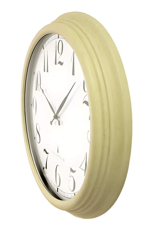image 1 of Outdoor Garden Clock Antique White Perfect Time Radio Controlled 57.5 cm