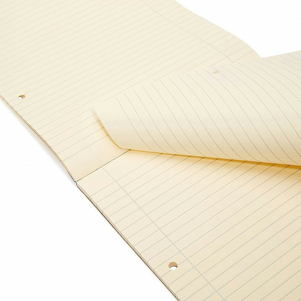image 1 of Rhino A4 Cream Paper 100 Page 8mm Lined with Margin Refill Pad