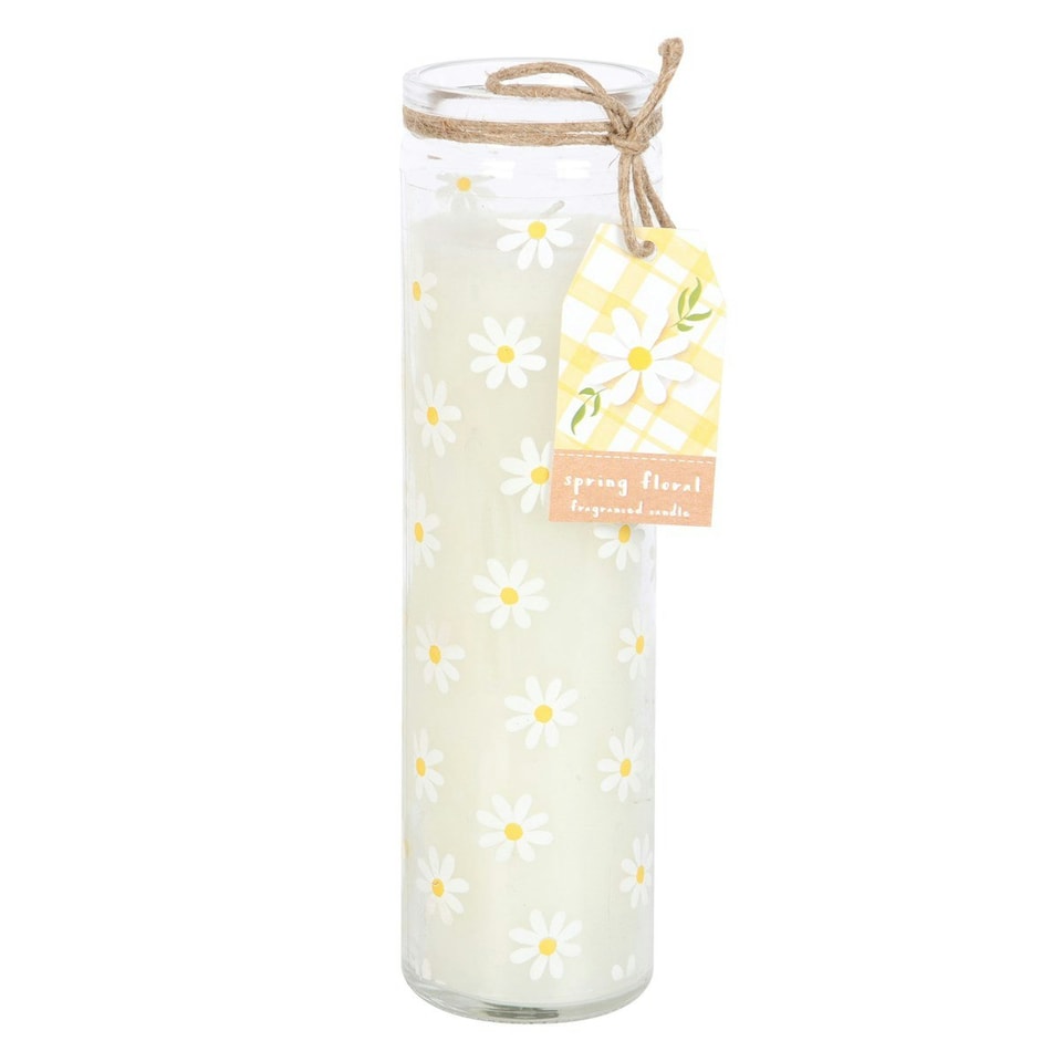Something Different Daisy Tube Candle - White/Clear - One Size