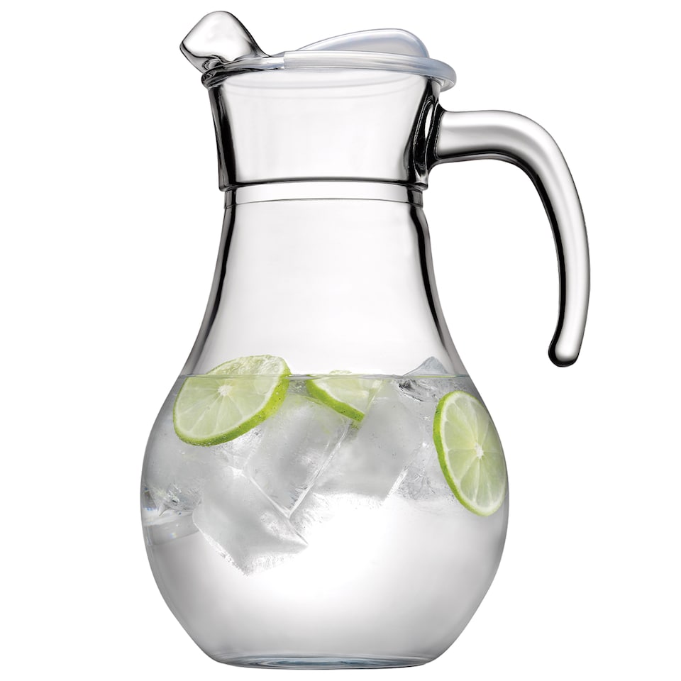 image 1 of 1.8L Pasabahce Large Glass Jug with Lid | Clear | 1 Jug | 1