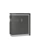 image 1 of Lyon 2 Door Designer Cabinet (LH) in Platinum/Light Grey Gloss