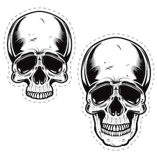 Halloween Skulls Cutting Sheet PVC Party Sign Decoration 133cm x 133cm