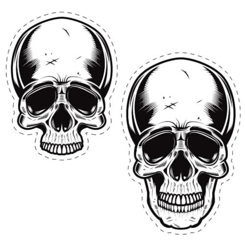 Halloween Skulls Cutting Sheet PVC Party Sign Decoration 133cm x 133cm