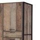 image 2 of Hoxton 4 Door Wardrobe - Wood - L52 x W123.8 x H180 cm - Distressed Oak Effect Brown