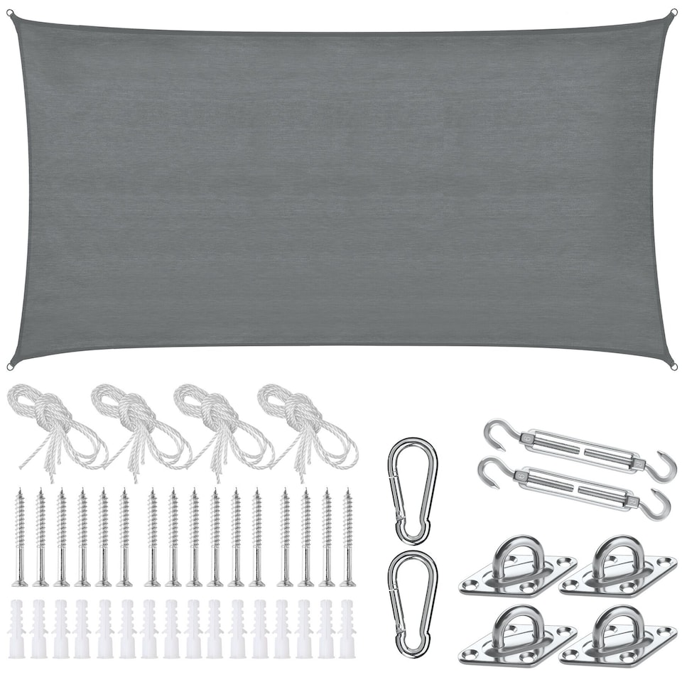 image 1 of Sun Sail Sonny, UV Protected, Water-Resistant and Anti-Tear | Grey | grey | 2 x 4 m | 1