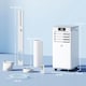 image 7 of HOMCOM 10000 BTU Mobile Air Conditioner Indoor Portable AC Unit w/ RC, White