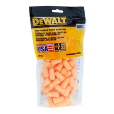 Dewalt Foam Ear Plugs (Pack of 50) | Orange | Orange | One Size | 1