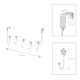 image 4 of Showerdrape Flowers White Over Door Storage Hooks | White | White | 1